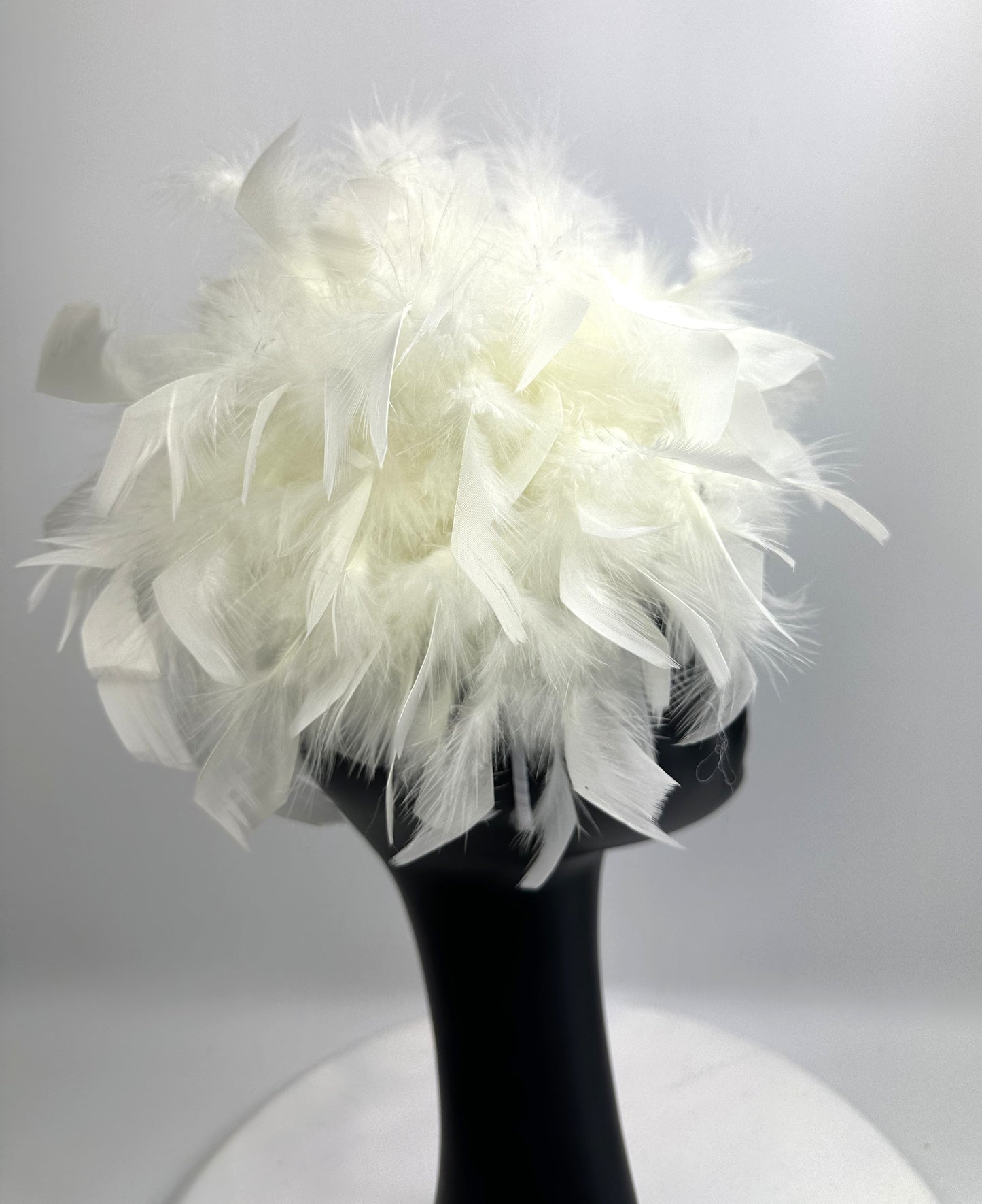 BERNICE White Feather Headband