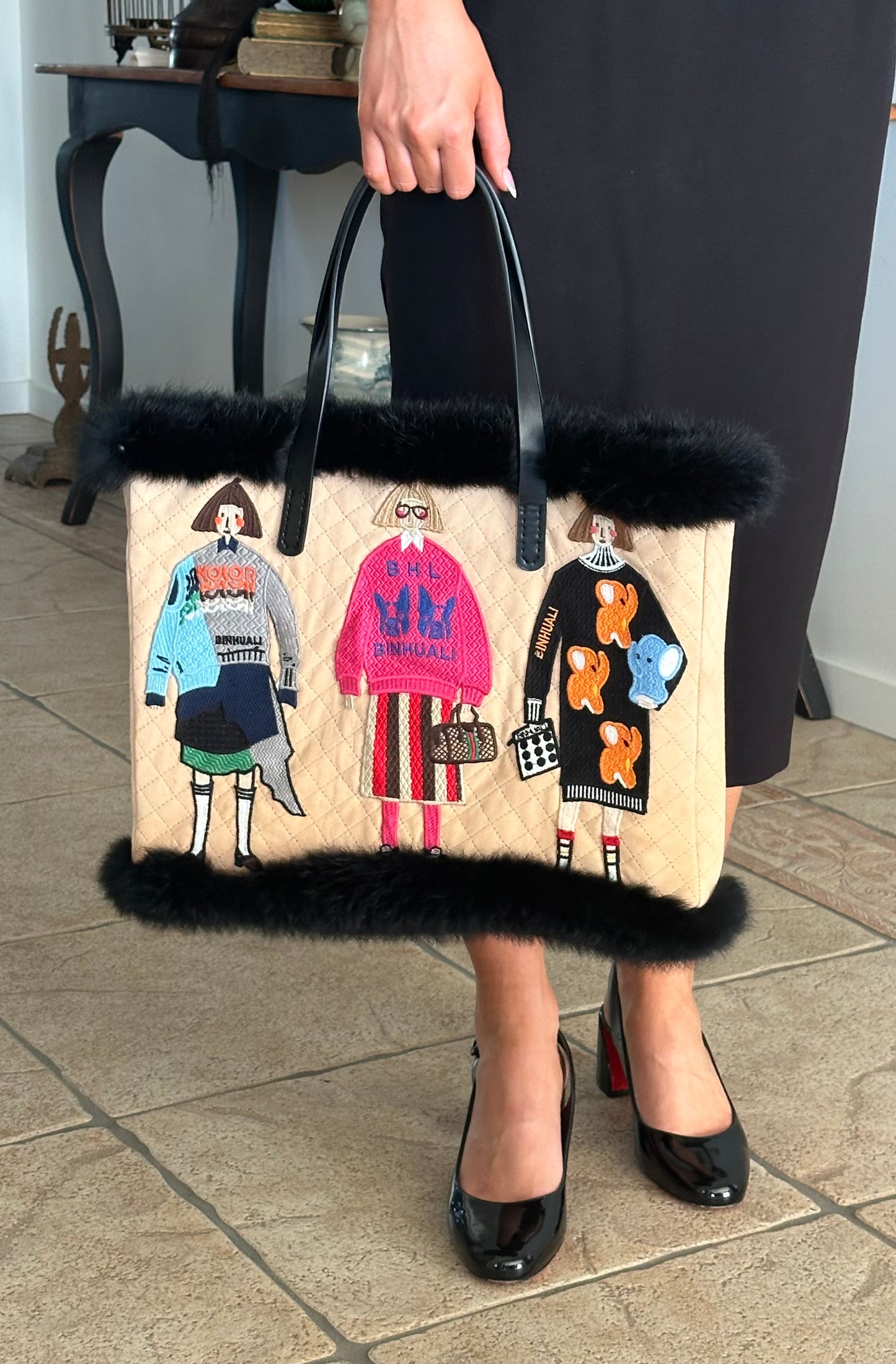 CLARA Large Suede Tote