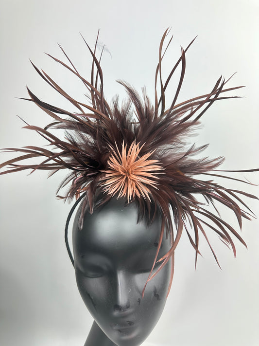LILLIAN Feather Fascinator