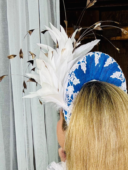 VELMA Straw and Lace Crown Hat