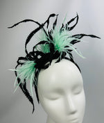 Load image into Gallery viewer, PEPPER Feather Fascinator Race Day Hat
