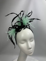 Load image into Gallery viewer, PEPPER Feather Fascinator Race Day Hat
