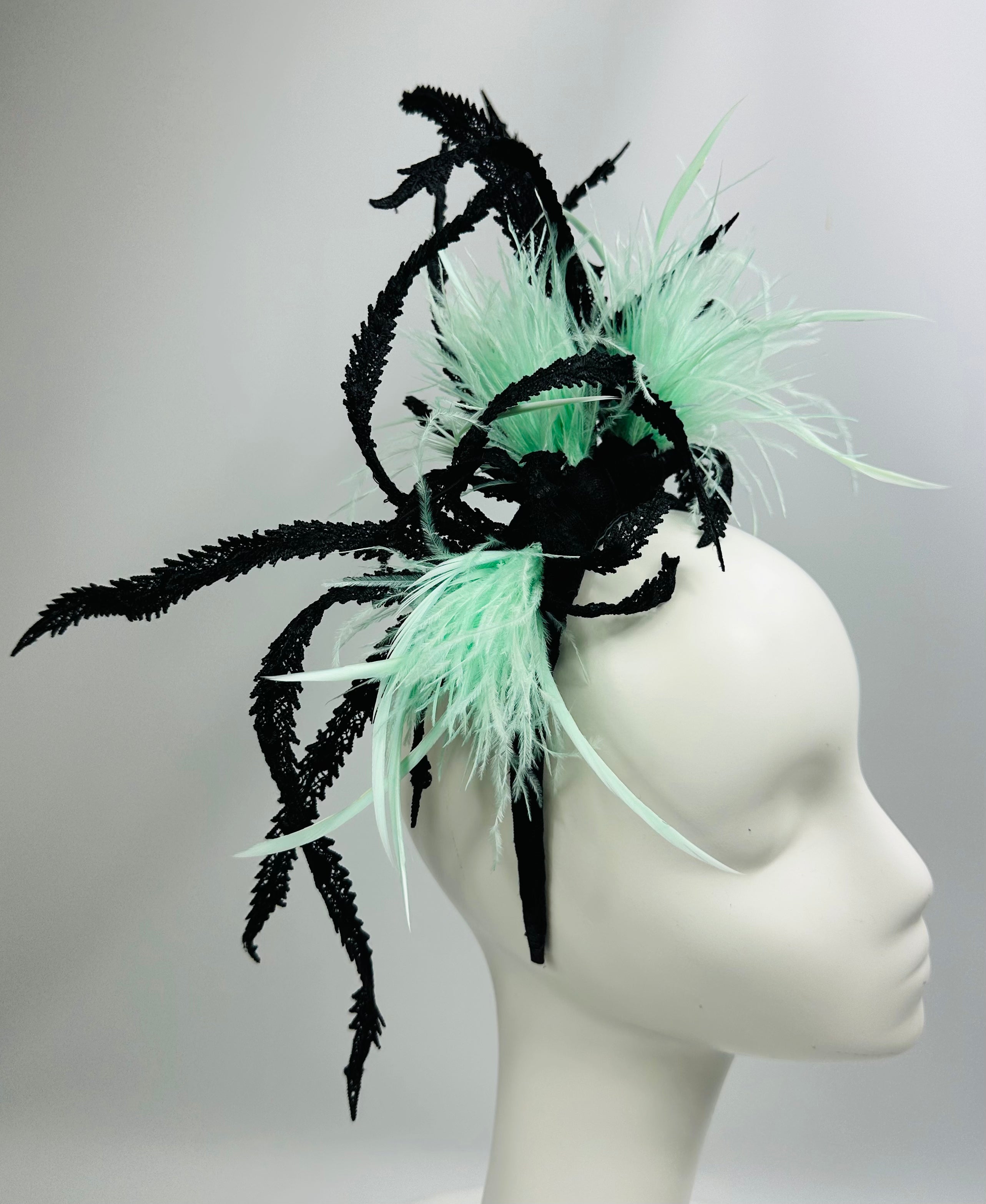 PEPPER Feather Fascinator Race Day Hat