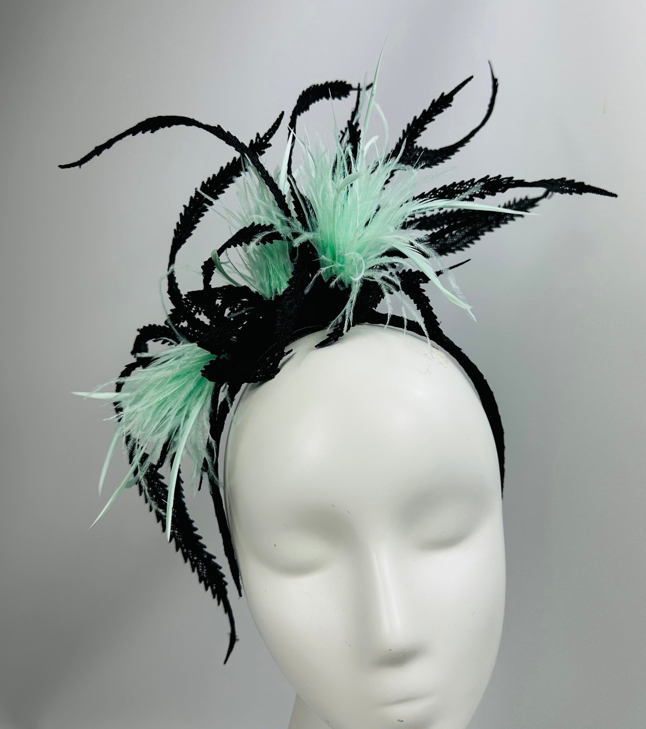 PEPPER Feather Fascinator Race Day Hat – Dezignz By Maree