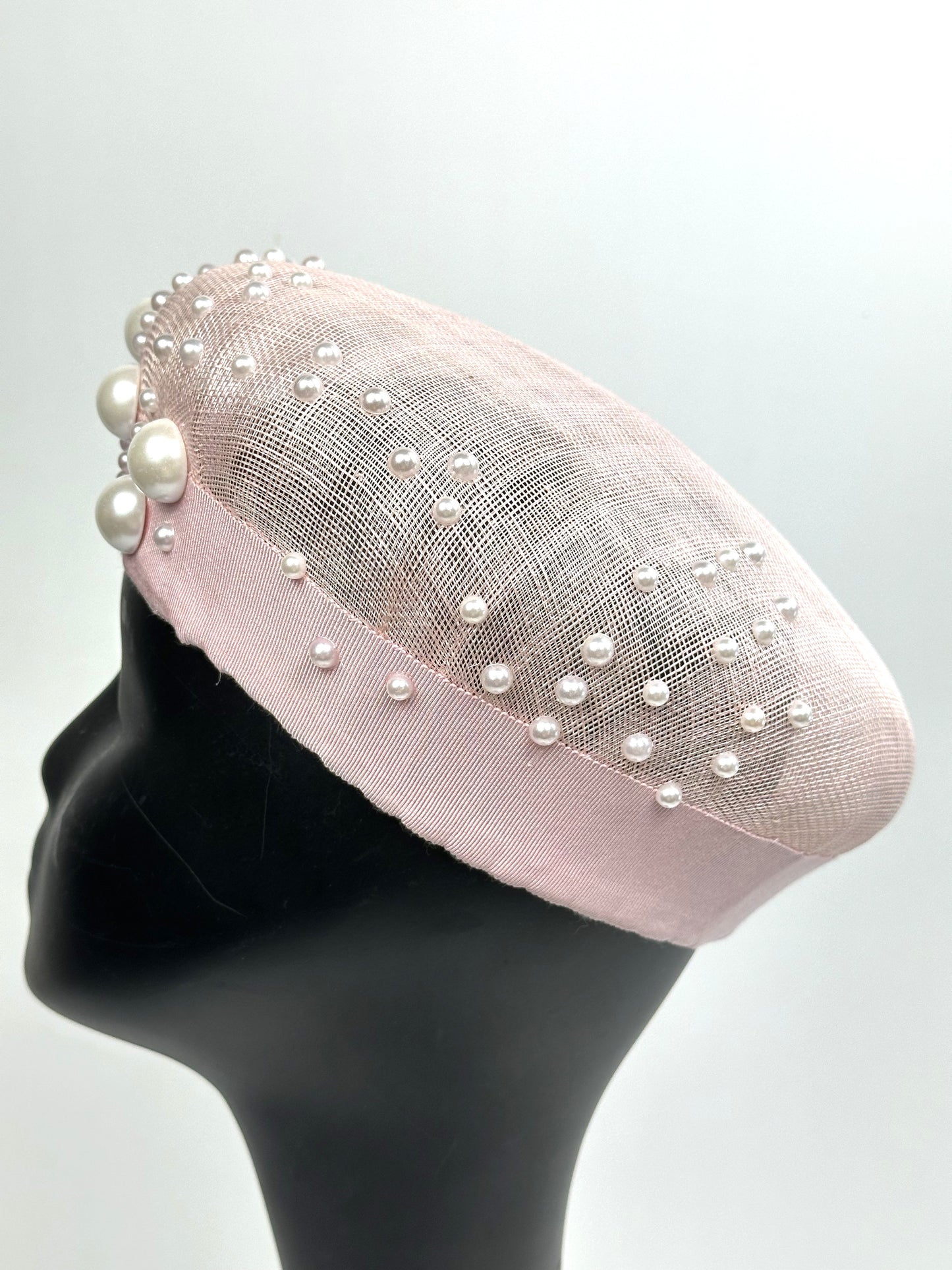 GEMMA Pink Sinnamay Beret