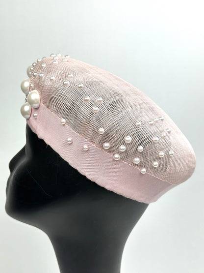 GEMMA Pink Sinnamay Beret