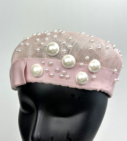 GEMMA Pink Sinnamay Beret