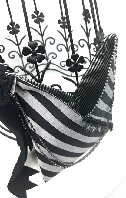 MELITA Striped Evening Bag