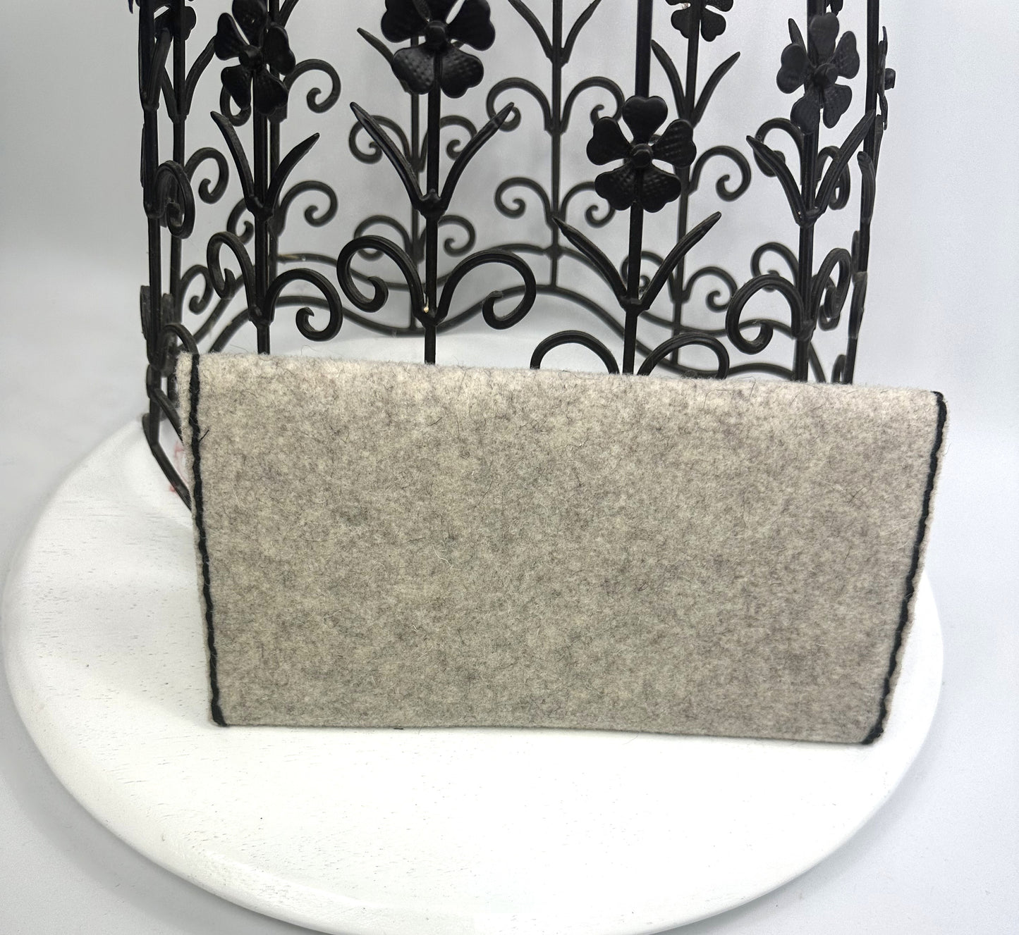 KAHLI Grey Felt Clutch
