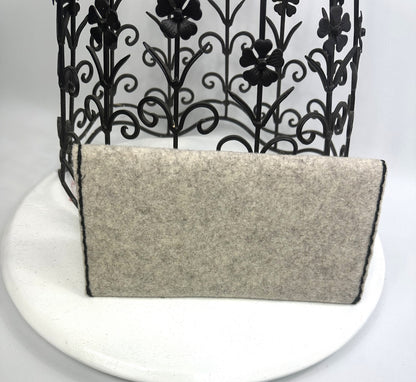 KAHLI Grey Felt Clutch