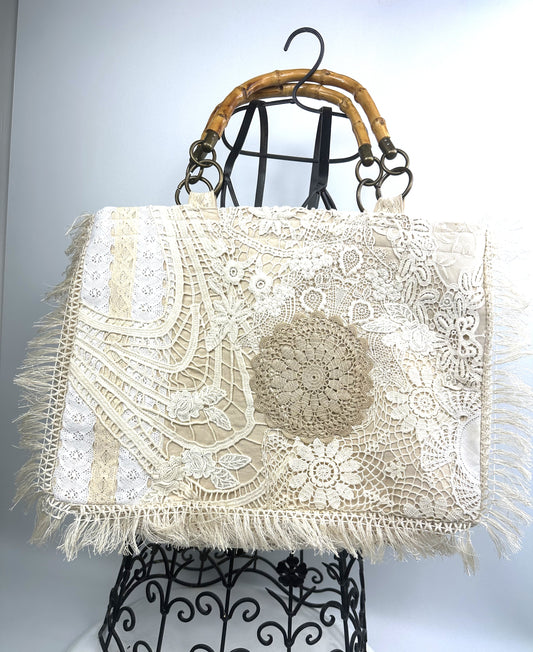 MINNIE Large Cream Tote Bag