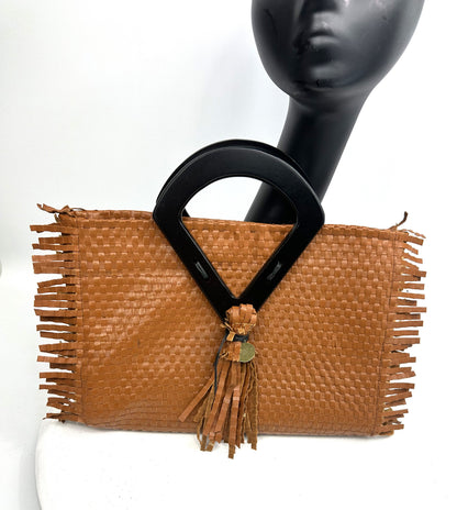 MILDRED Tan Leather Handbag