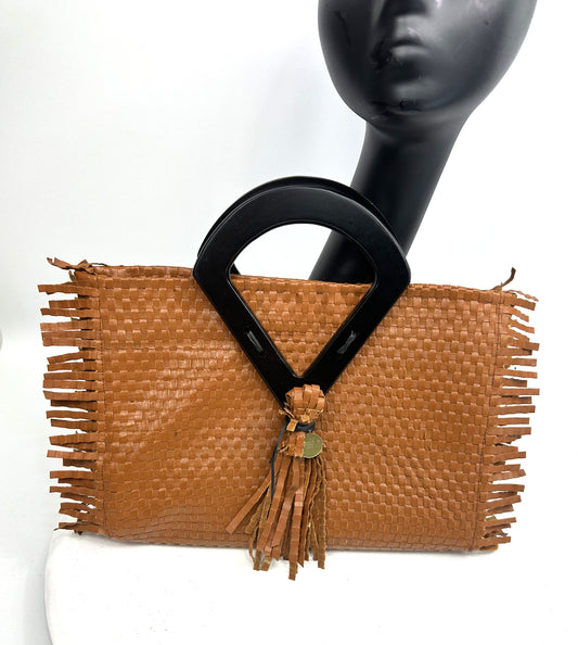 MILDRED Tan Leather Handbag