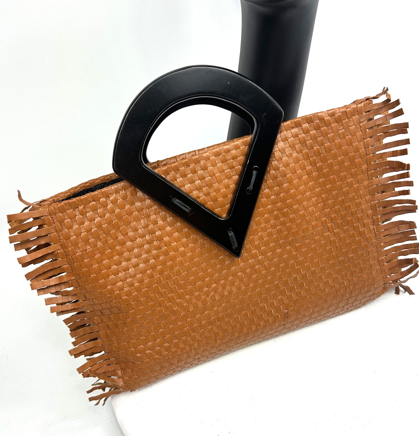 MILDRED Tan Leather Handbag