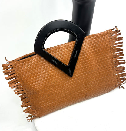 MILDRED Tan Leather Handbag
