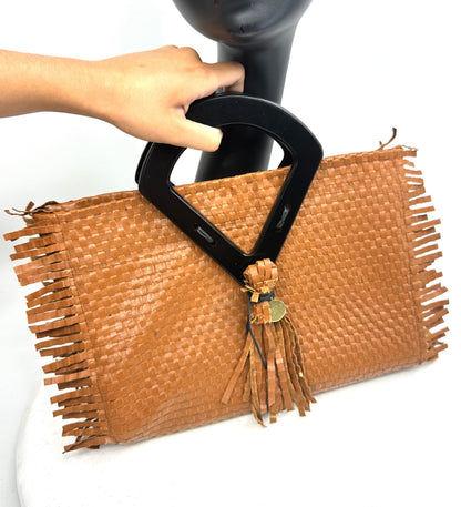 MILDRED Tan Leather Handbag
