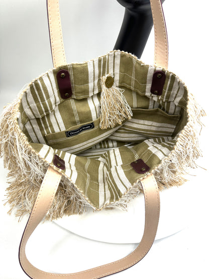 AGNES Medium Sized Fringed Tote Bag