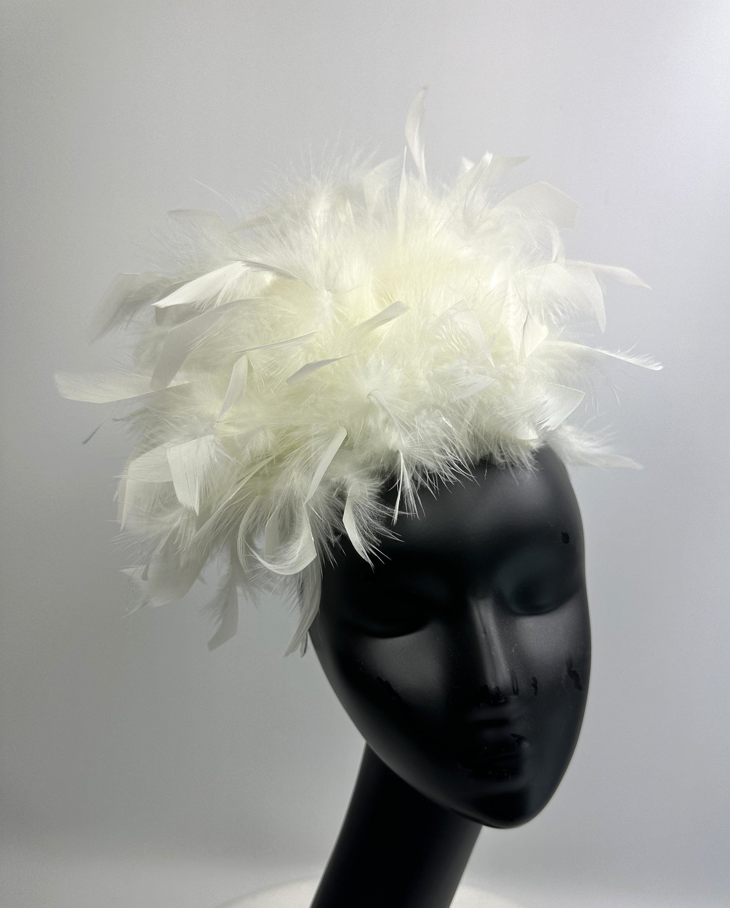 BERNICE White Feather Headband