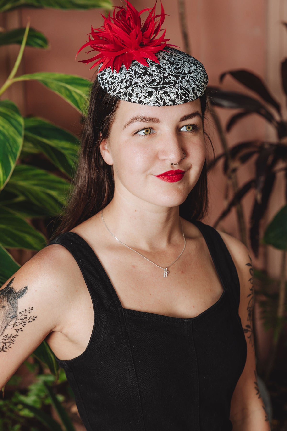 ZOEY Leather Button Hat