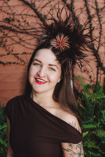 LILLIAN Feather Fascinator