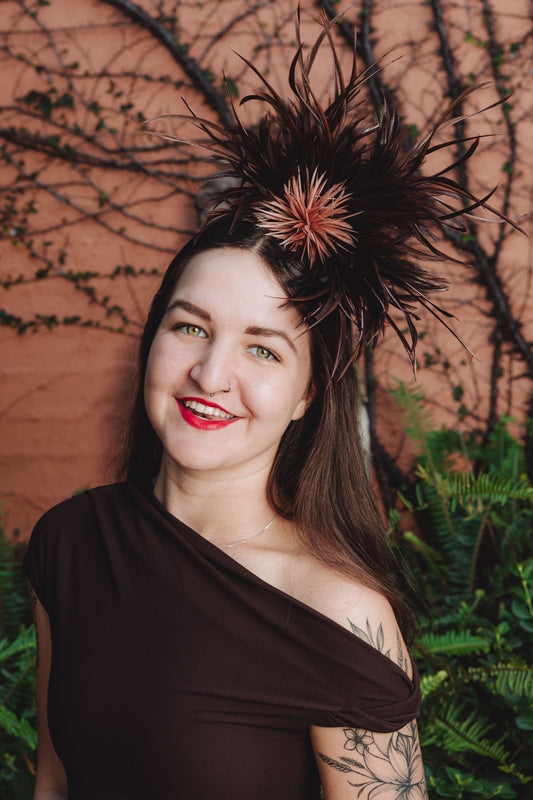 LILLIAN Feather Fascinator