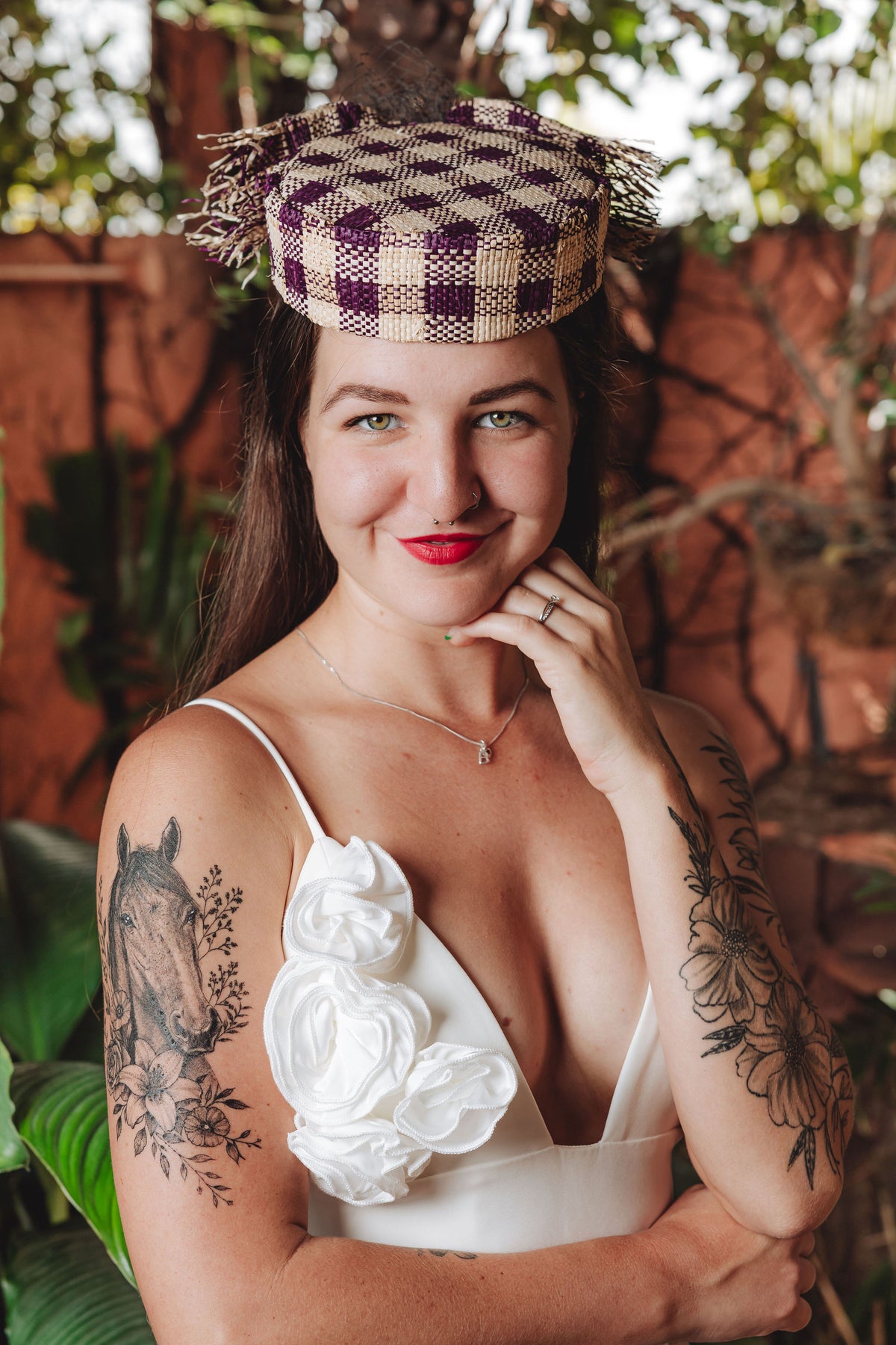 SKYE Straw Pill Box Hat