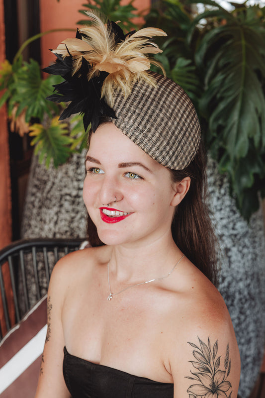 EMELIA Black and Cream Hat