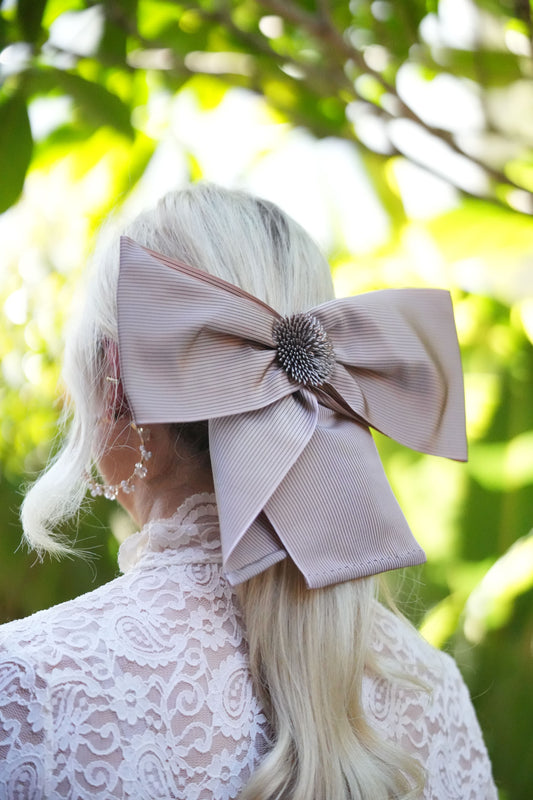 INDIGO Large Satin Bow Hat