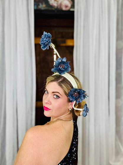 BONNIE Mint Green Leather Headband Fascinator Hat