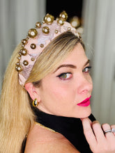 Load image into Gallery viewer, ISLA Pink Pearl Headband Fascinator Cocktail Hat
