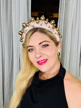 Load image into Gallery viewer, ISLA Pink Pearl Headband Fascinator Cocktail Hat
