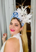Load image into Gallery viewer, VELMA Straw and Lace Crown Hat
