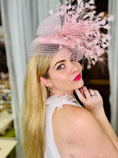 AVA Pink Button Hat