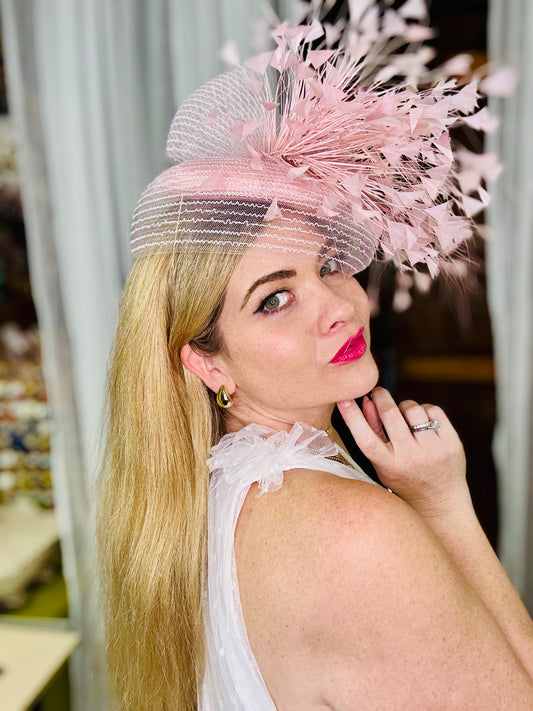AVA Pink Button Hat