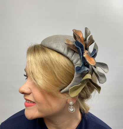 JILL Pewter Leather Headpiece - Dezignz By Maree