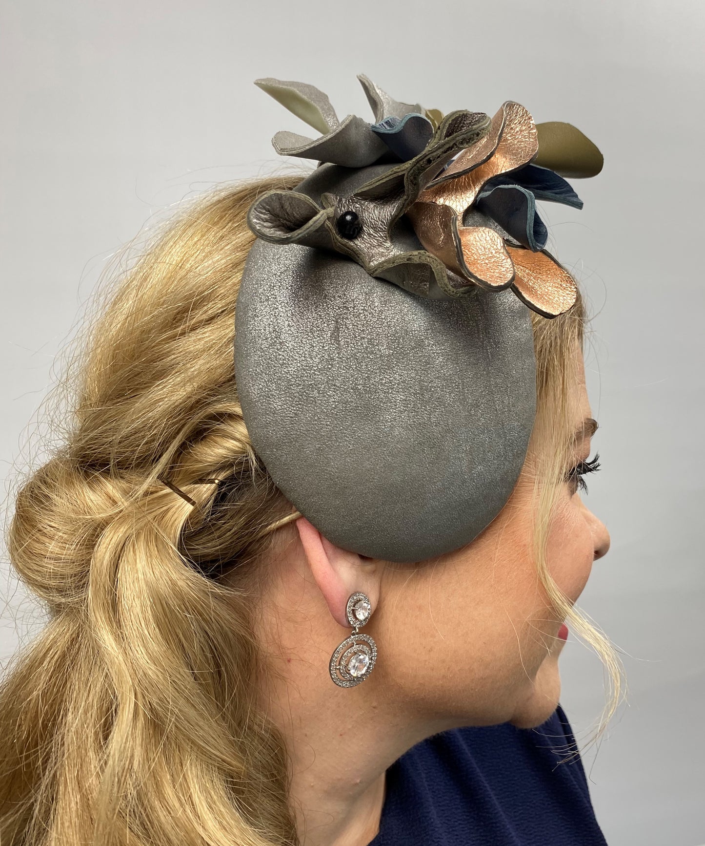 JILL Pewter Leather Headpiece - Dezignz By Maree