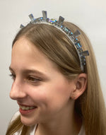 Load image into Gallery viewer, FREYA Blue Crystal Headband Fascinator
