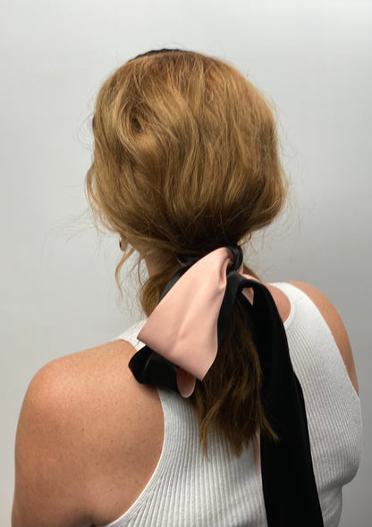 PARIS Black Satin Headband  Race Day Hat