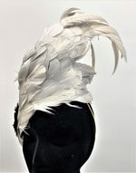 Load image into Gallery viewer, BERTHA  Silver/Grey Feather Fascinator Race Day Hat
