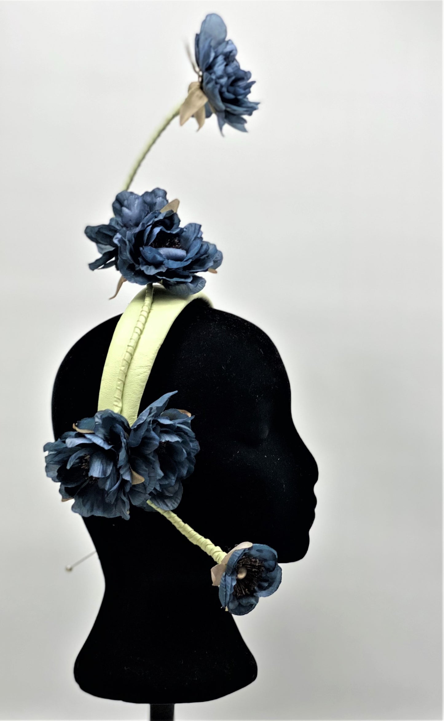 BONNIE Mint Green Leather Headband Fascinator Hat