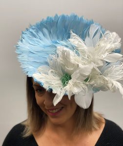 SHANNON Feather Hat Race Day Hat Fascinator