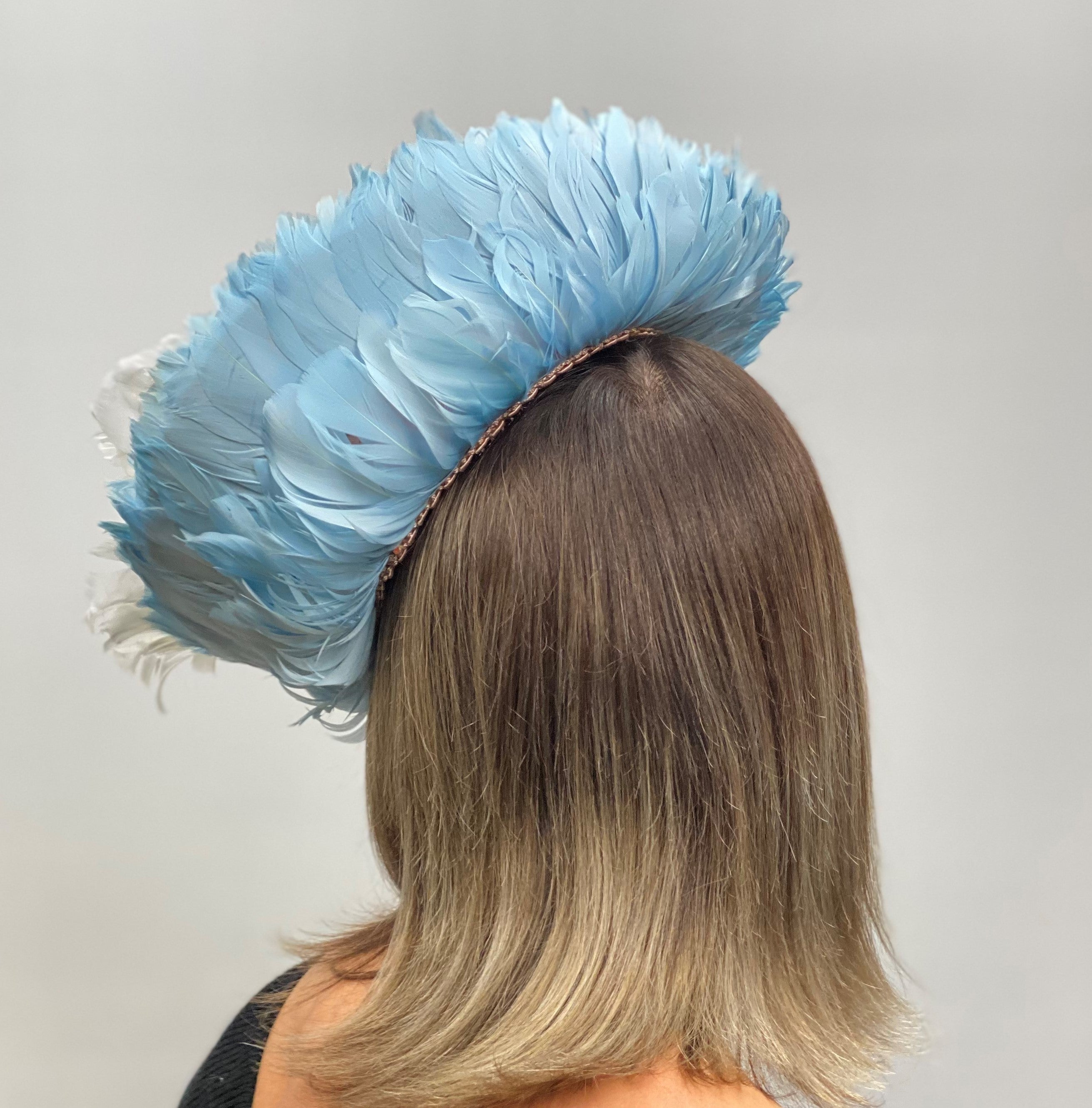 SHANNON Feather Hat Race Day Hat Fascinator