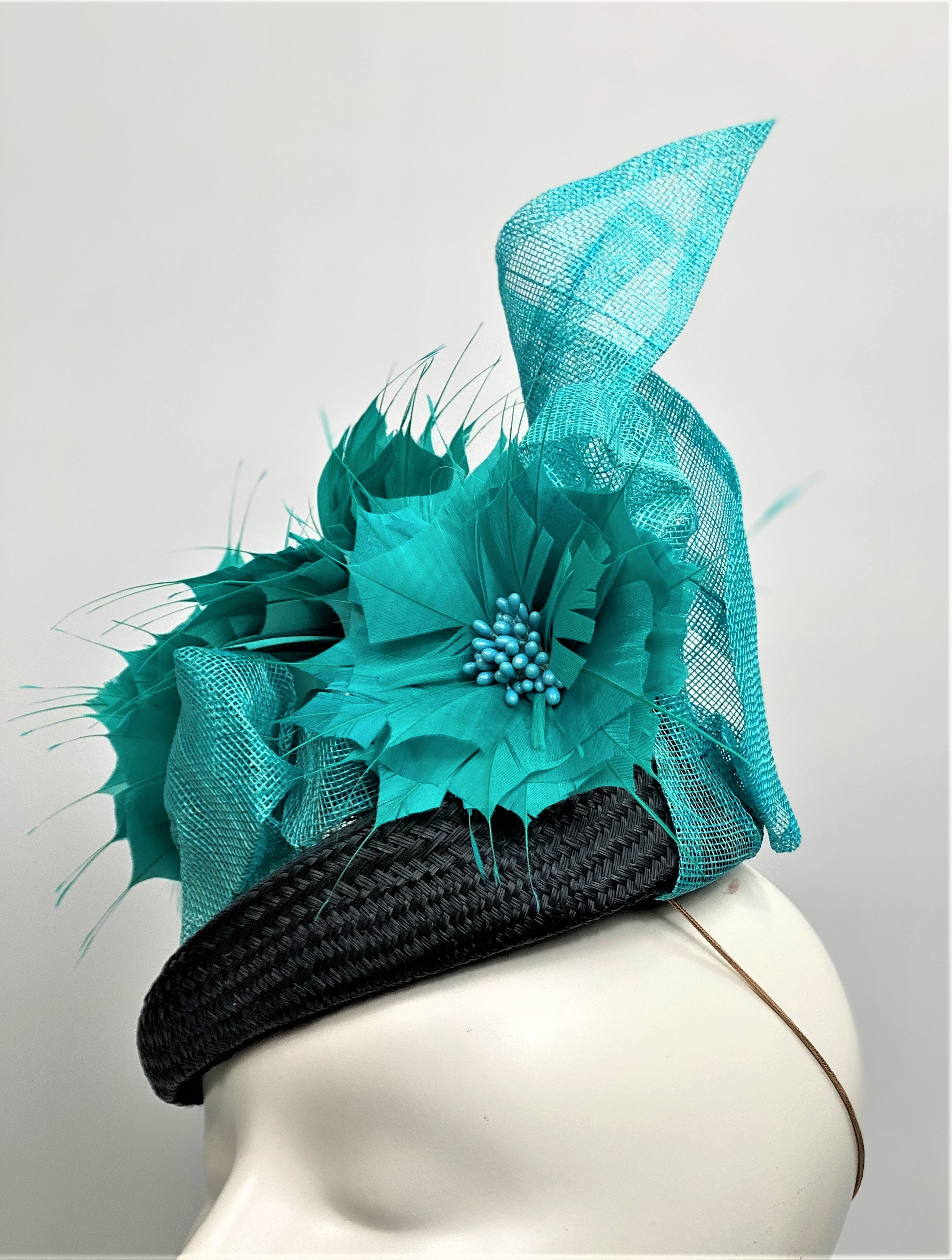 STEPHANIE Small Pill Box Hat Race Day Hat Fascinator