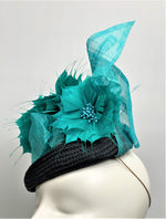 Load image into Gallery viewer, STEPHANIE Small Pill Box Hat Race Day Hat Fascinator
