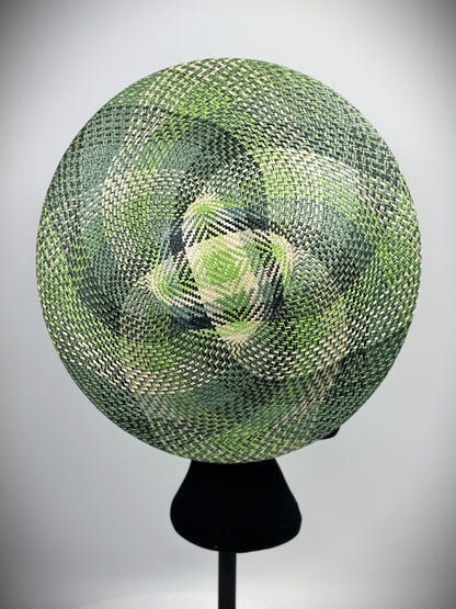 LOTTIE  Green Straw Hat Race Hat Fascinator