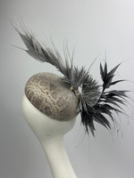 Load image into Gallery viewer, LOLA Leather Button Hat Race Hat Fascinator
