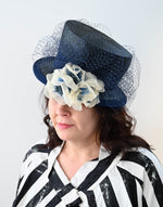 Load image into Gallery viewer, ELENORA Navy Top Hat - Dezignz By Maree
